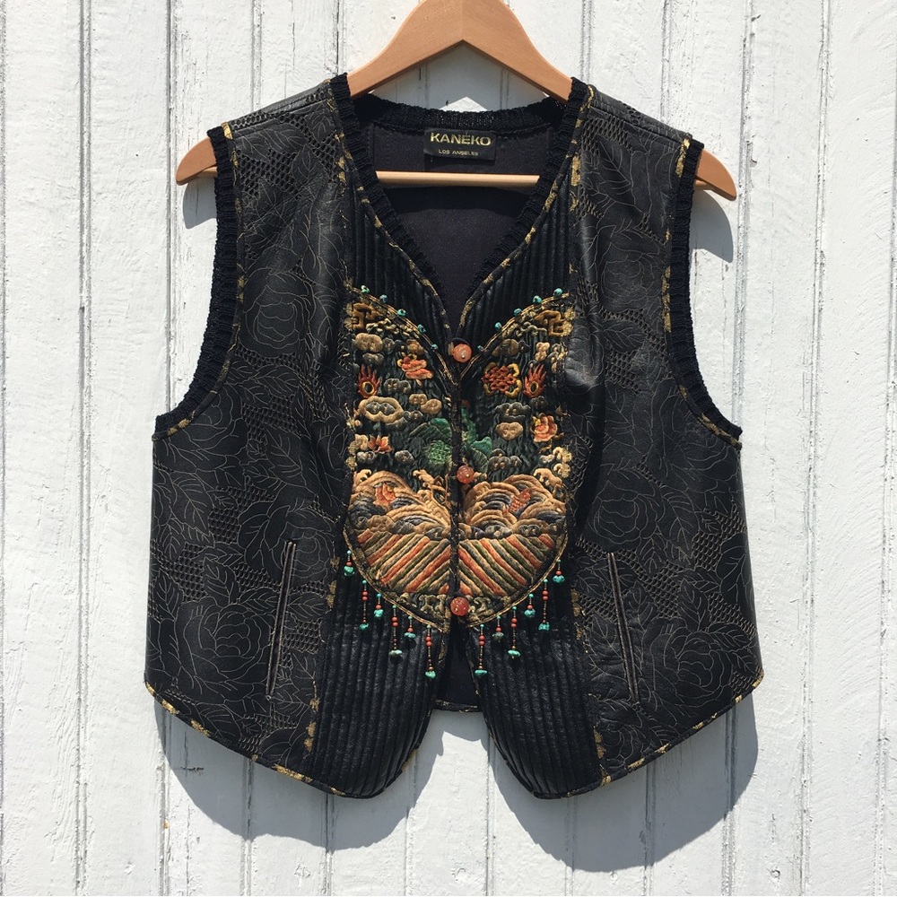 JANET KANEKO LEATHER VEST - Picture 7 of 7